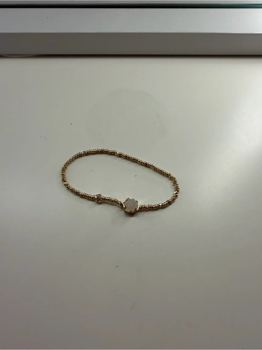 Kendra Scott Gold Chain Bracelet with White Stone Accent